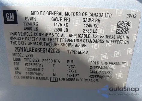 2014 Chevrolet Equinox Ls z USA, uszkodzony, nr VIN 2GNALAEK6E6142029